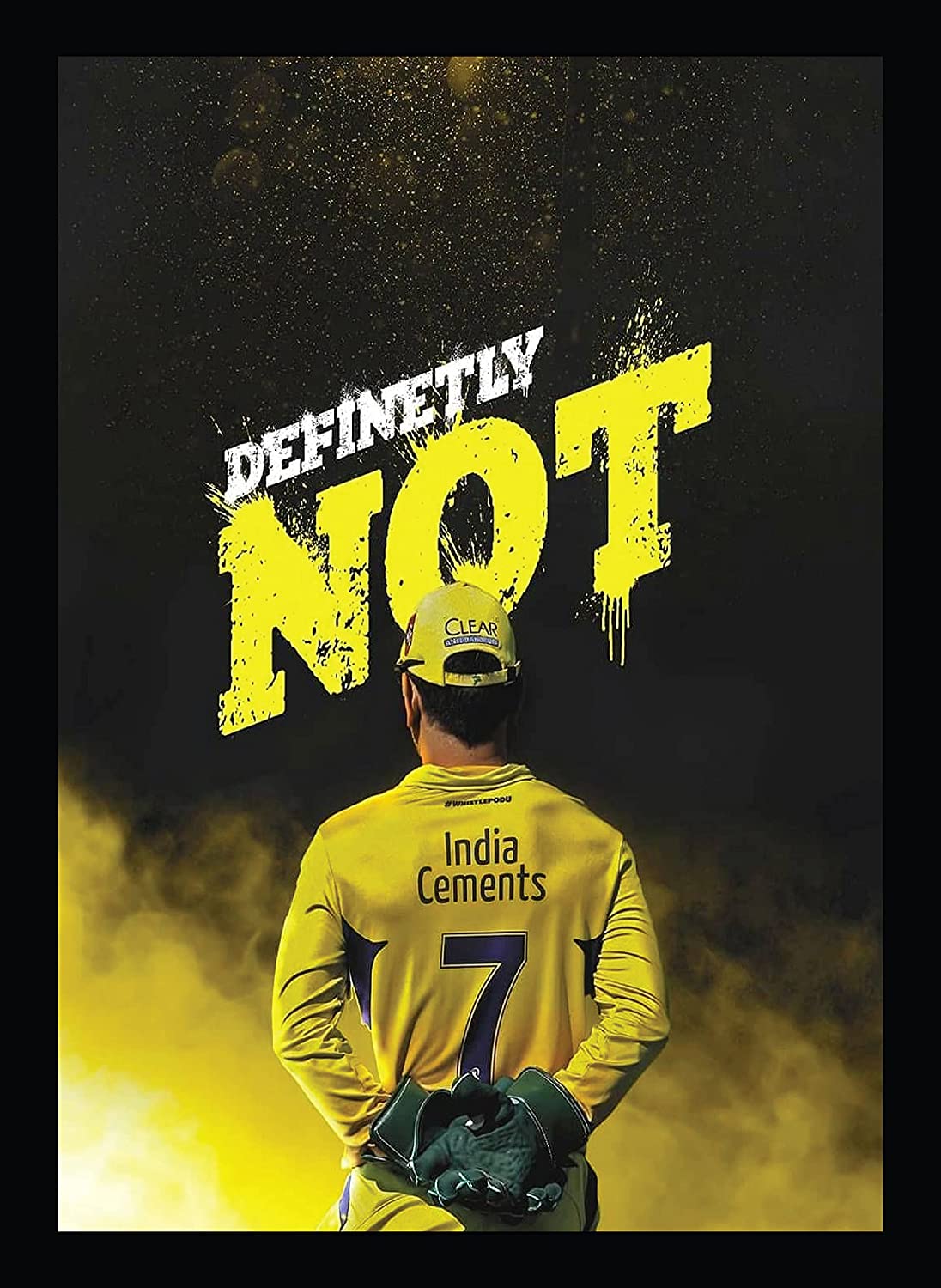 Woopme Captain Ms Dhoni Quotes Synthetic Wood Wall Hanging Photo Framed Poster Boys Living Bedroom Home Room Wall Art Frames L x H Inches x 13