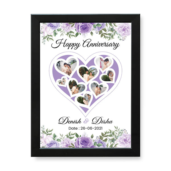 Many Heart Shape Anniversary Photo Frame (10x14 inch)