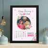 Happy Wedding Anniversary With Calendar Photo Frame (10x14 inch)
