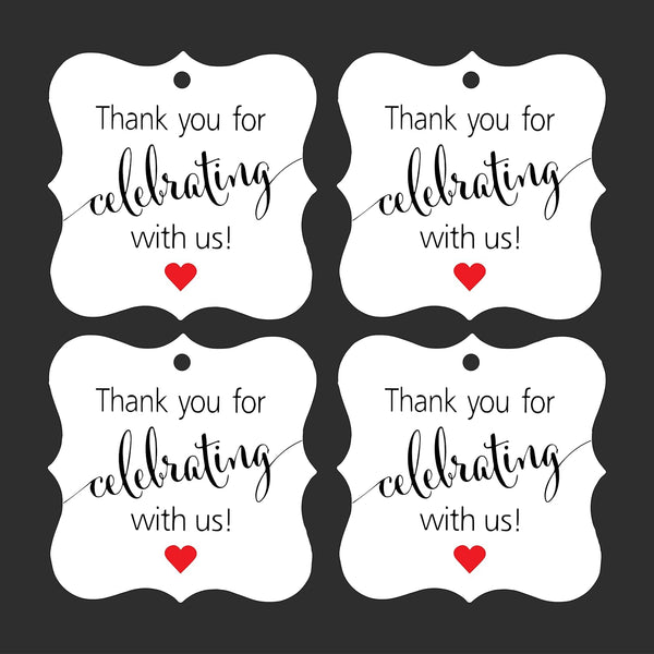 Thank You for Celebrating with Us - Stickers & Hanging Tags