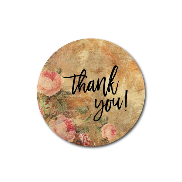 Thank You Vintage Label Stickers