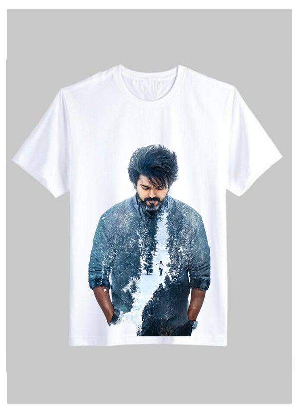 Thalapathy Vijay Leo Printed T Shirt for Men Round Half Sleeve Regular Fit