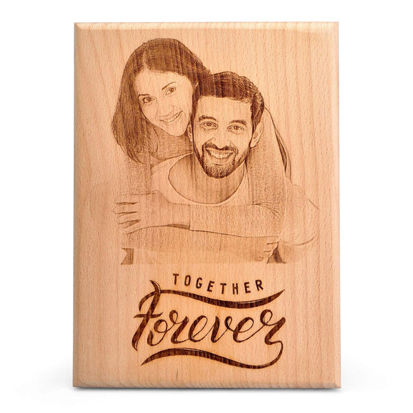 Wooden Engraved Photo Plaque