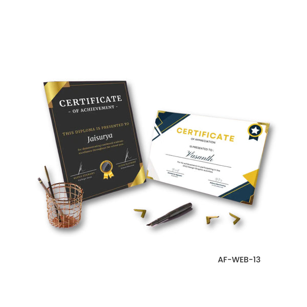 Frameless Certificate Frame