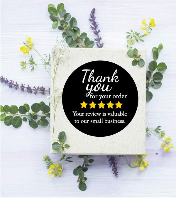 Thank You for Your Order  Stickers – Black Theme