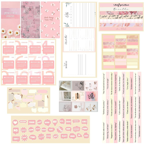 Woopme Quotes Journal Supplies Stickers Pack for Scrapbook Journal Planners DIY Craft Kits Decoration Paper Stickers