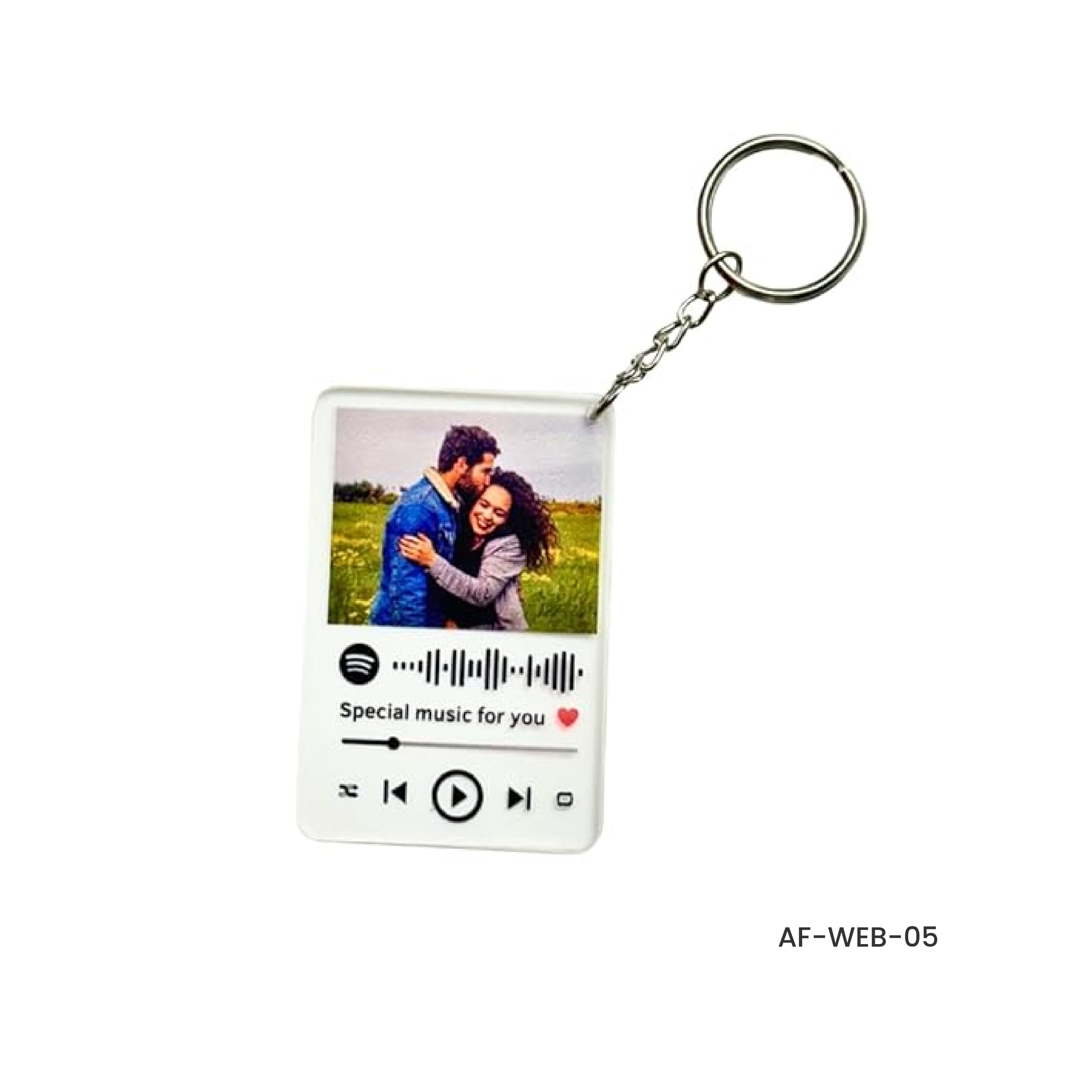 Spotify Rectangular Spotify Rectangle Keychain – WOOPME
