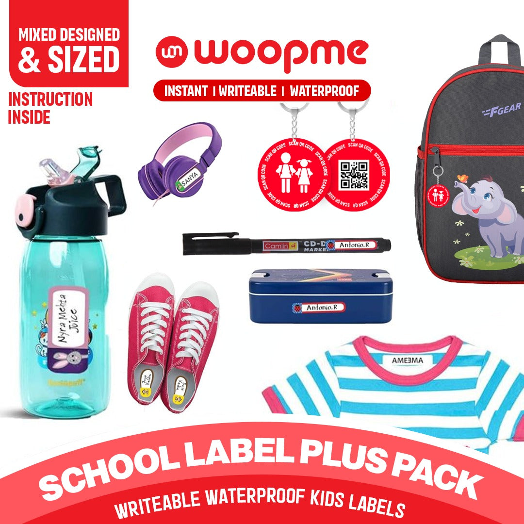 Write-on Waterproof Labels for School - incl. Shoe & Clothing Labels ...