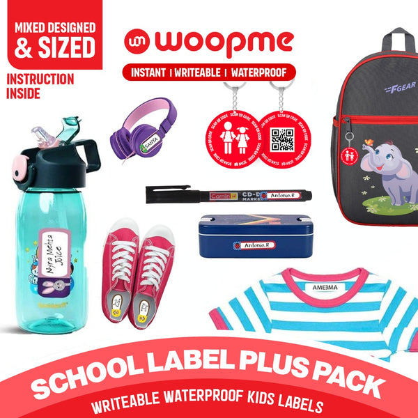 Write-on Waterproof Labels for School - incl. Shoe & Clothing Labels | Name Stickers Label for Kids School