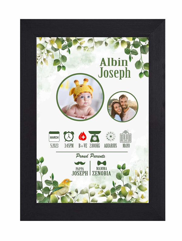 Woopme Customized Born Baby Details Photo Frame