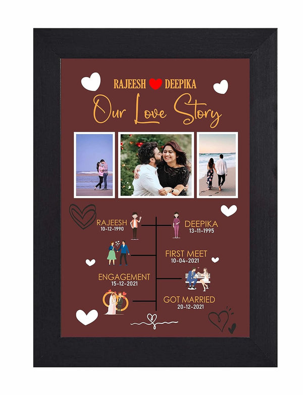 Woopme Customized Couple Photo Frame(13.5" x 9.5")