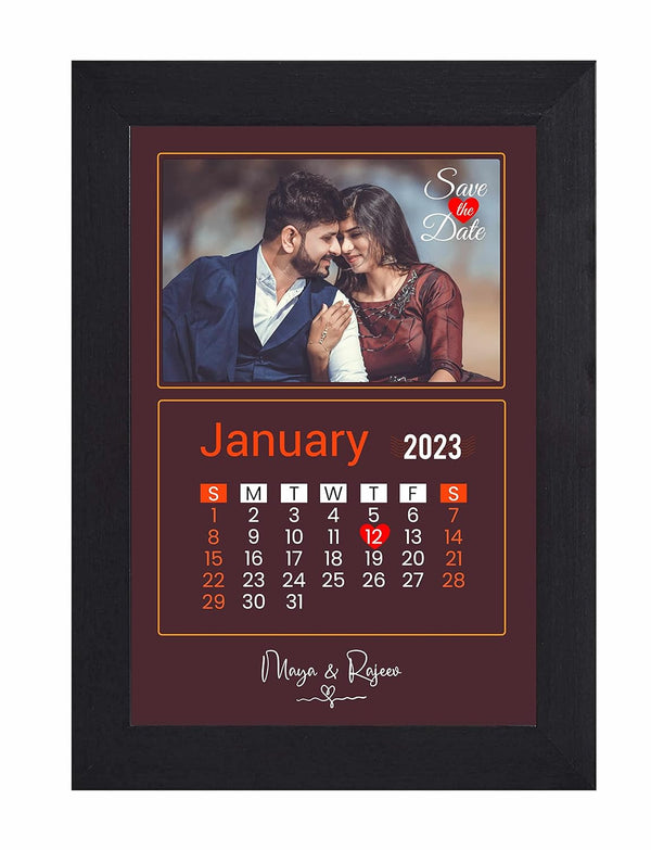 Woopme Customized Couple Save The Date Photo Frame – (13.5" x 9.5")