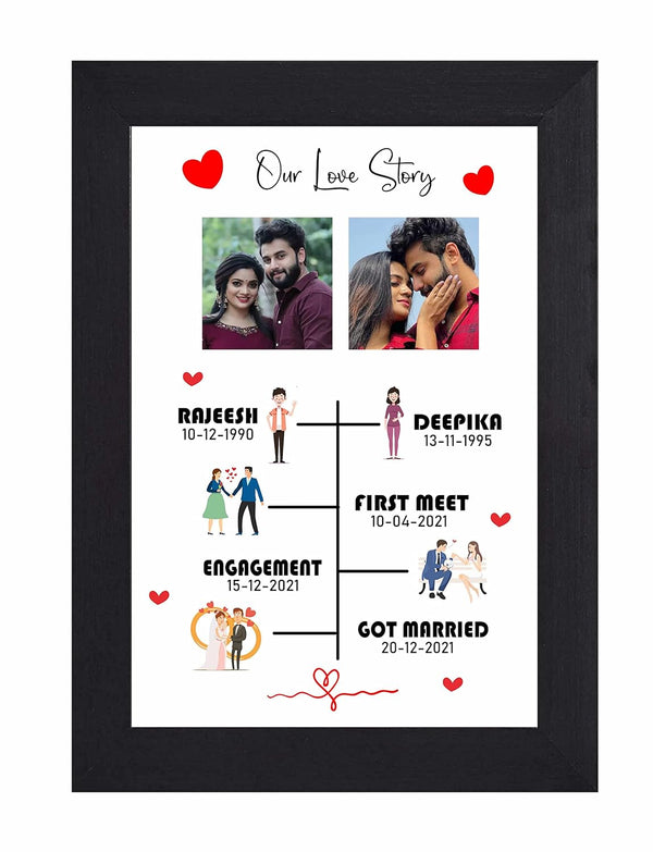 Woopme Customized Couple Photo Frame(9.5" x 13.5")