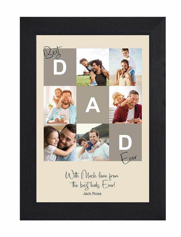 Customized "Best Dad Ever" Photo Frame