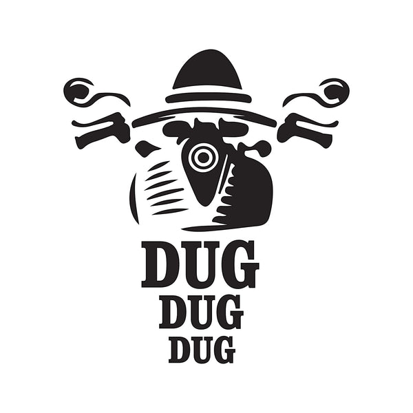 Dug Dug Bullet Die Cut Sticker for Royal Enfield Sides Tank, Battery L X H 10 X 11 Cms