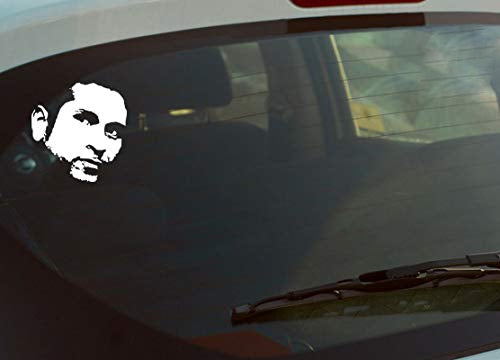 Sachin Tendulkar Sticker for Bike and Car Rear Window Glass Vinyl Decal White