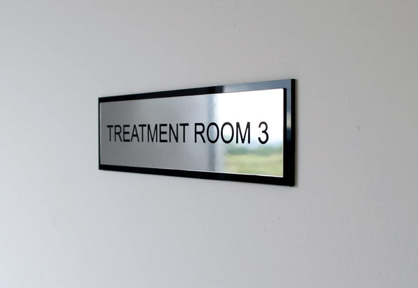 Treatment Room Customized Personalized Laminated Name Plate Door For Home Outdoor Family Glass Home Outside Office House Decor Bungalow Door Multicolored ( 21 x 6 cm)