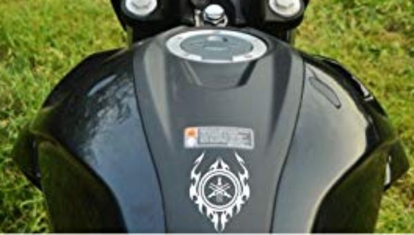 Yamaha Fire Pattern Logo Bike Sticker