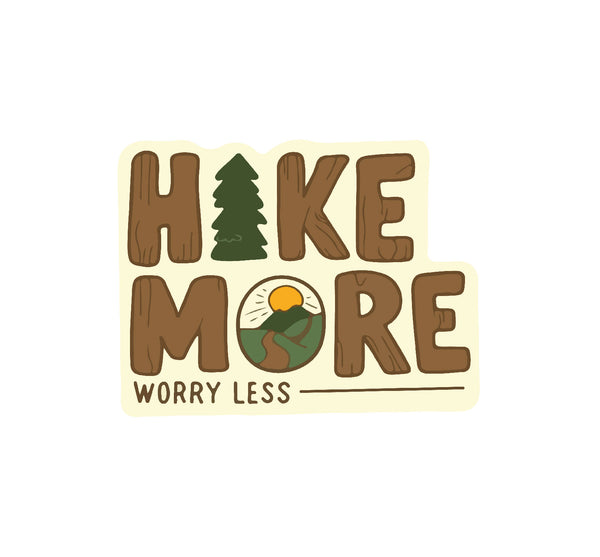 woopme Hike More Worry Less for Power Bank Stickers Laptop Mobile Phone Dairy Water Bottle Car Visor Sticker for Bike Helmet Waterproof Mini Stickers ( Multicolored )