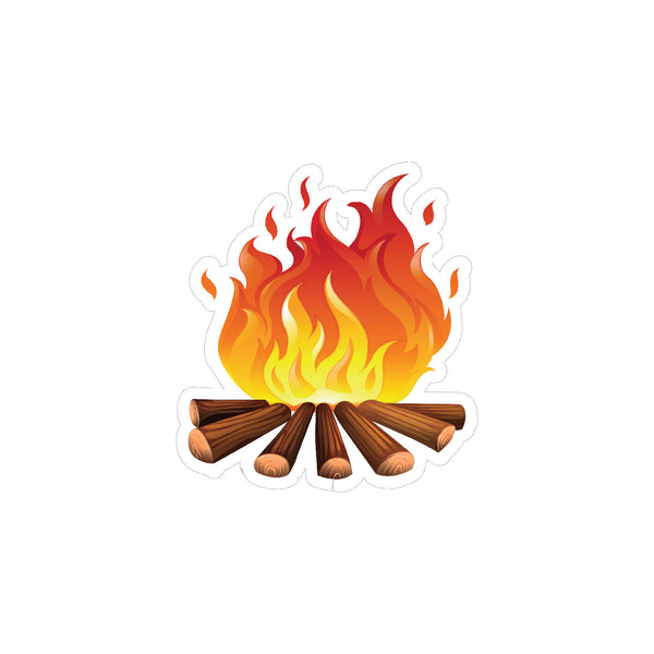 Woopme Camp Fire Text Stickers for Laptop Waterproof Mini Stickers ( Multicolored )