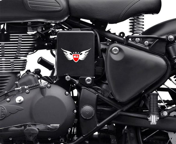 Woopme: Wings MLG Royal Enfield Sticker for Bullet Sides Battery Box Classic Standard Mudguard