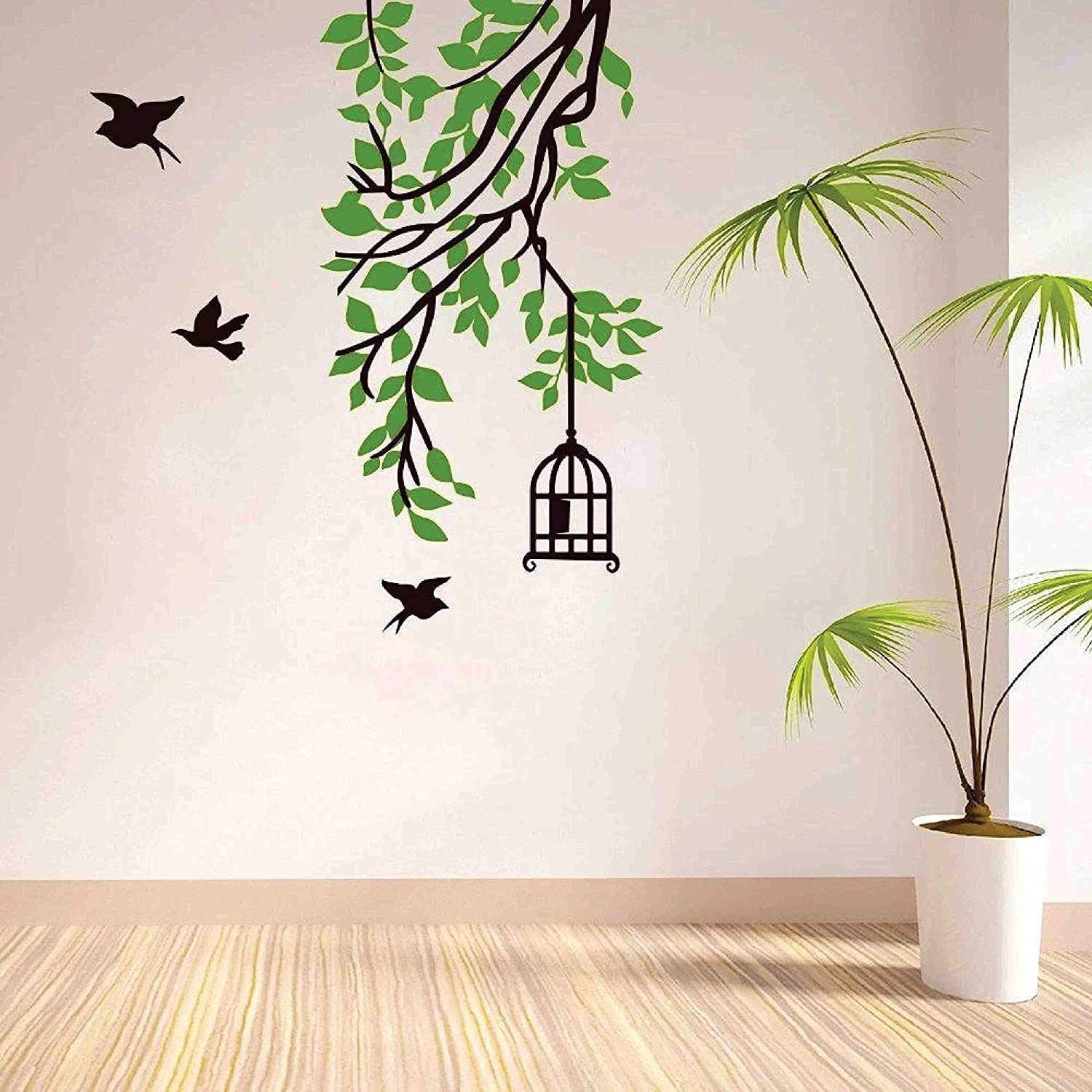 Buy Trends on Wall Black-Green Bird Tree Home Design Wall Sticker