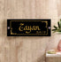 Zayan Flower Corner Boarder Personalized Name Plates for Home Door Outdoor Customized Laminated Name Board House Apartment Glass Door Number (31 cm X 13 cm)