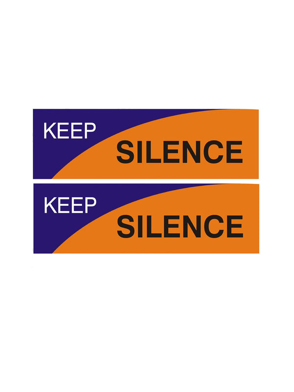 woopme : Keep Silence Combo Sign Board Vinyl With Forex Sheet