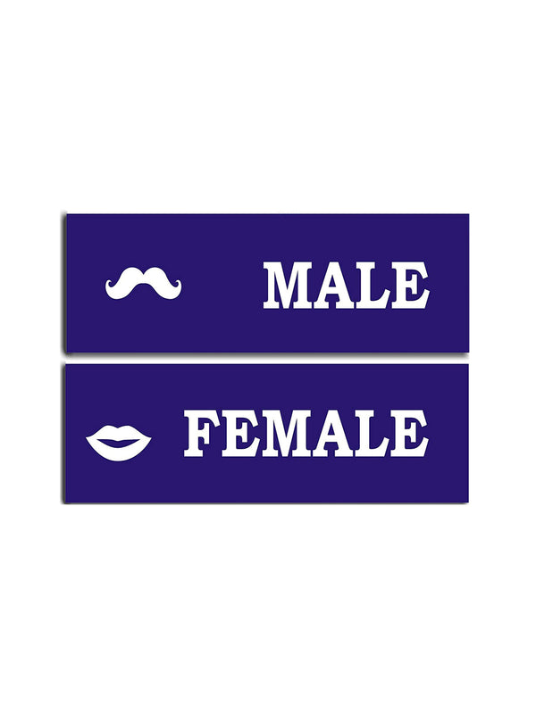 woopme : Male Female Toilet Combo Sign Board Vinyl With Forex Sheet