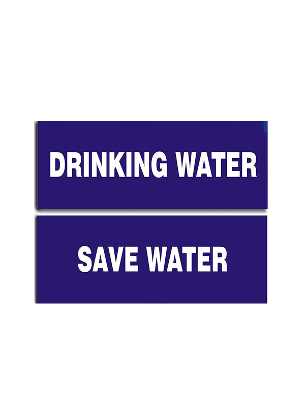 woopme : Drinking Water,Save Water Combo Sign Board Vinyl With Forex Sheet