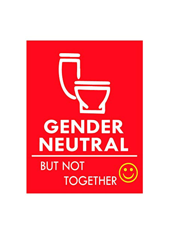 woopme : Gender Neutral Toilet Sign Board Vinyl With Forex Sheet