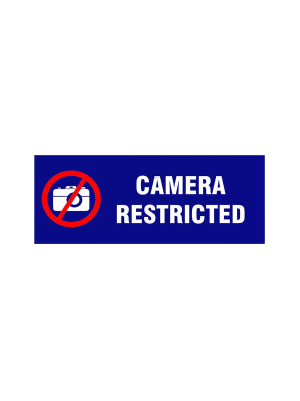 woopme : Camera Restricted Sign Board Vinyl With Forex Sheet