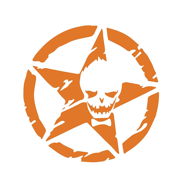 Skull Military Vinyl Bike Sticker Compatible for Royal Enfield Sides Hood