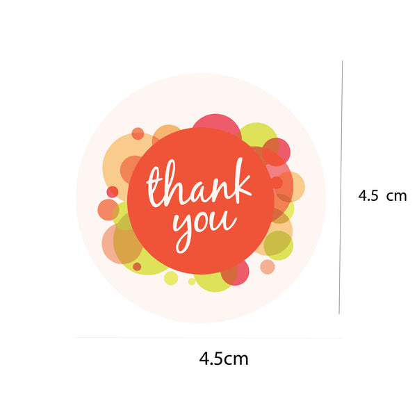 Packing Thank You Stickers Chocolate Box Waterproof Mini Stickers Industrial Packaging( Multicolored ) Pack of 50