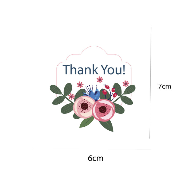 Thank You Stickers Chocolate Box Waterproof Mini Stickers Industrial Packaging( Multicolored ) Pack of 50