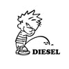 Woopme: Boy Pissing Diesel Vinyl Car Sticker For Fuel Lid Tank Cap