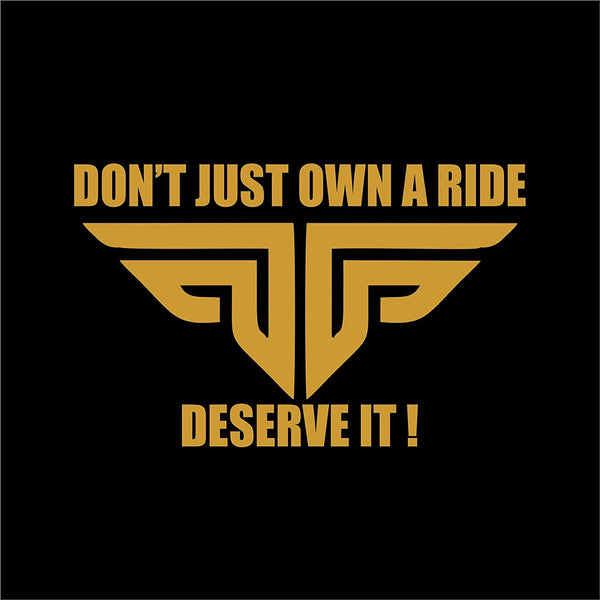 Deserve It Quote Bikes Sticker for Bullet Sides Battery Box Classic Standard Mudguard Decal