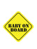 woopme: Baby On Board Background Yellow Windows Car Sticker