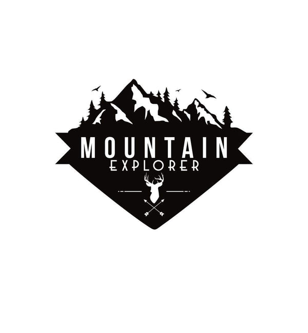 Car Stickers Exterior for Sides Hood Bumper Vinyl Die Cut Black Color Mountain Explorer Adventurous 4 X 4 SUVs Standard Decals L X H 20.00 cm x 12.00 cm