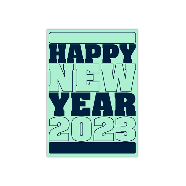 Printed Happy New Year Poster Home Bedroom Shops L x H 12 x 18 Inch