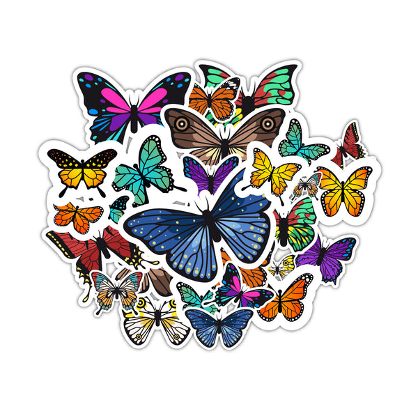 Butterfly Theme Printed Scrapbook Mini Stickers Laptops Books Mobile Phones