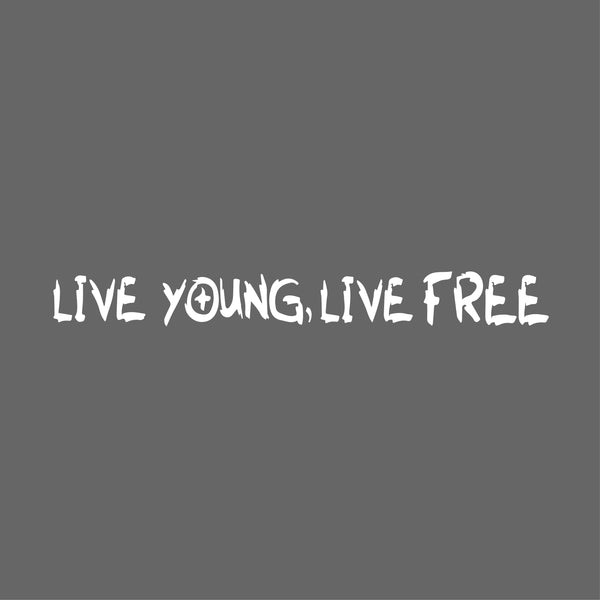 Vinyl Decal Live Young Live Free Car Stickers Window Sides Hood Bumper