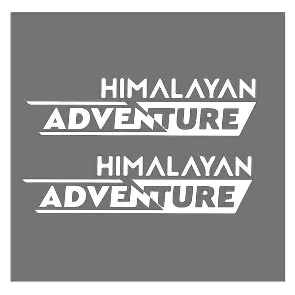 Adventure Bike Sticker and Graphics for Bike Tank Tool Box Decals L x H 18 x 4.5 Cms (White)