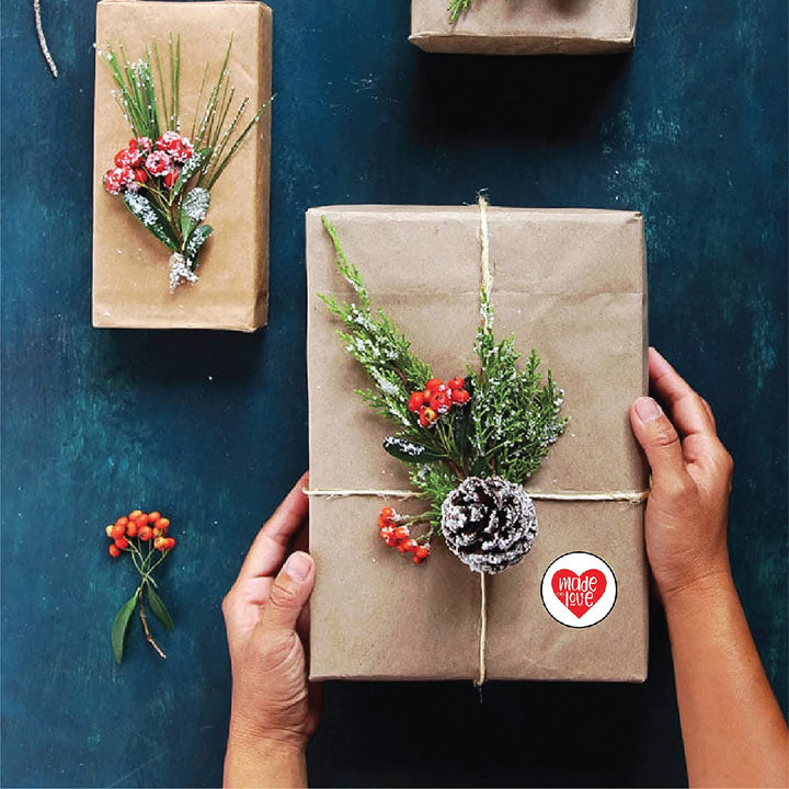 MADE WITH LOVE THANK YOU STICKERS