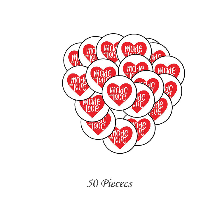 MADE WITH LOVE THANK YOU STICKERS