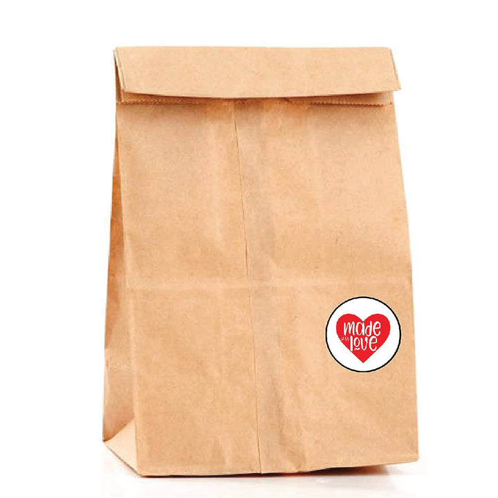 MADE WITH LOVE THANK YOU STICKERS