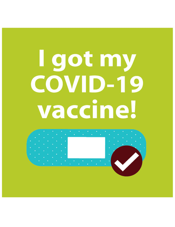 woopme: I Got My Covid-19 Vaccine Corona Poster For Public, office, Shops, Hospital, Malls