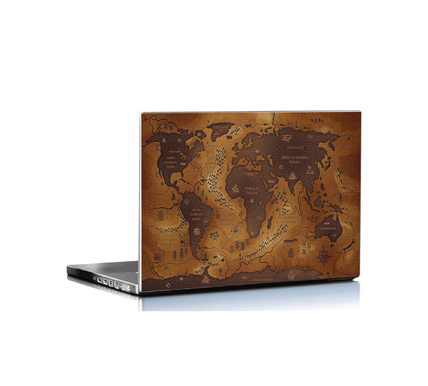 world map laptop skins