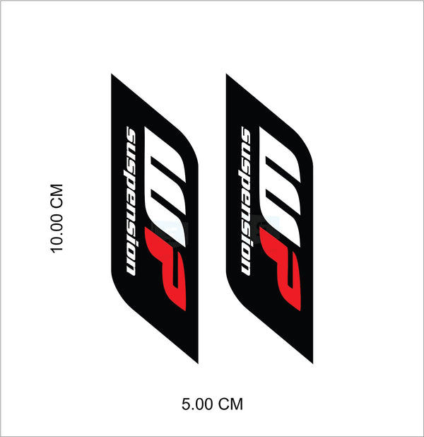 Wp Suspension Stickers Stem Sides Bumper Hood L x H 10.00 cm x 4.00 cm Pack of 2